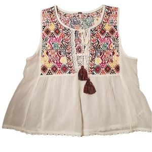 Free people hand embroidery   womens top size S